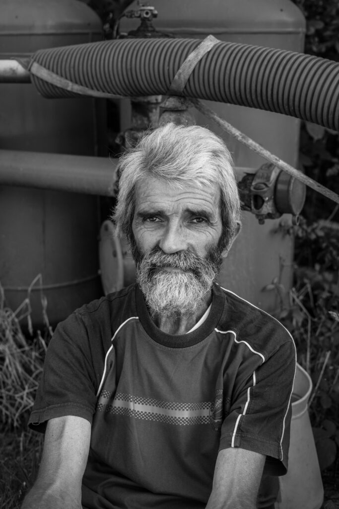 photo de Gilbert par Julien à Sornay pour les 40 ans de Bio des Biaux