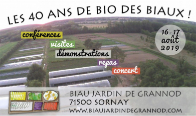 flyer invitant à notre fête de 40 ans de Bio