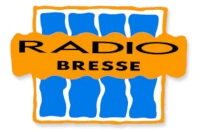 logo radio Bresse des rivières d'eau bleue sous un pont beige