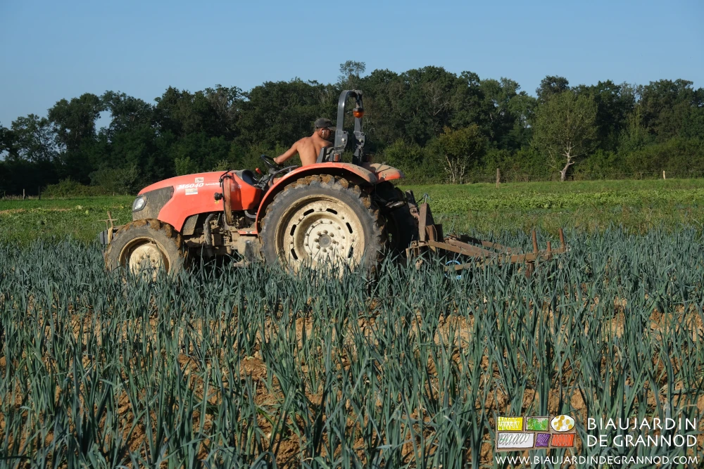 photo de conduite du tracteur en torsion pour surveiller le travail