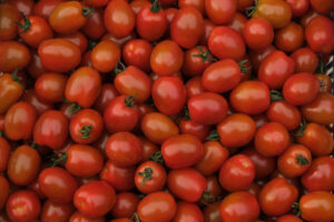 photo d'une cagette de tomate cerise