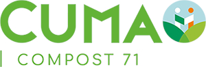 logo vert et blanc de notre cuma compost 71
