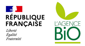 logo de l'agence bio accompagné du logo république française