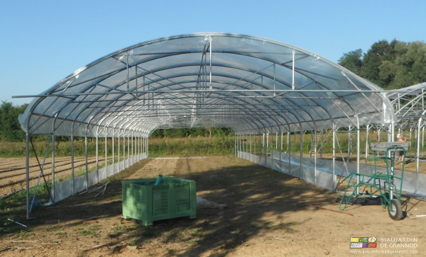 photo du tunnel couvert et bavettes basses installées