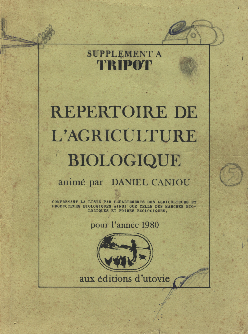 couverture du répertoire de l'agriculture biologique édition pour 1980