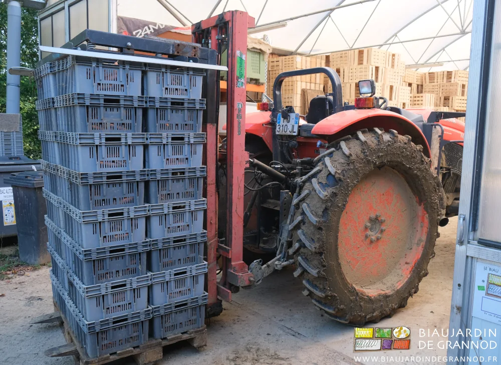 photo du mât lève-palette à couvercle, très pratique