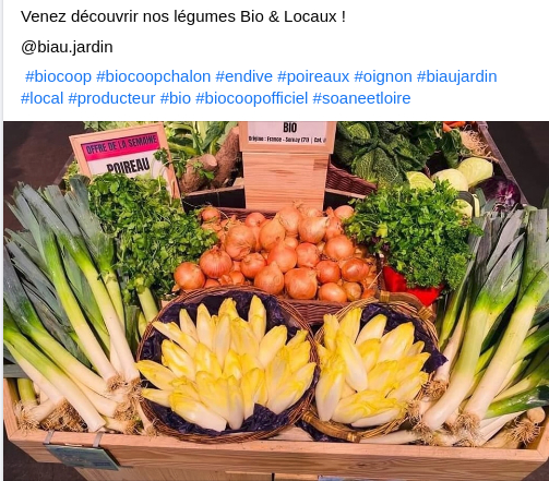 photo du banc de nos légumes avec promo poireau