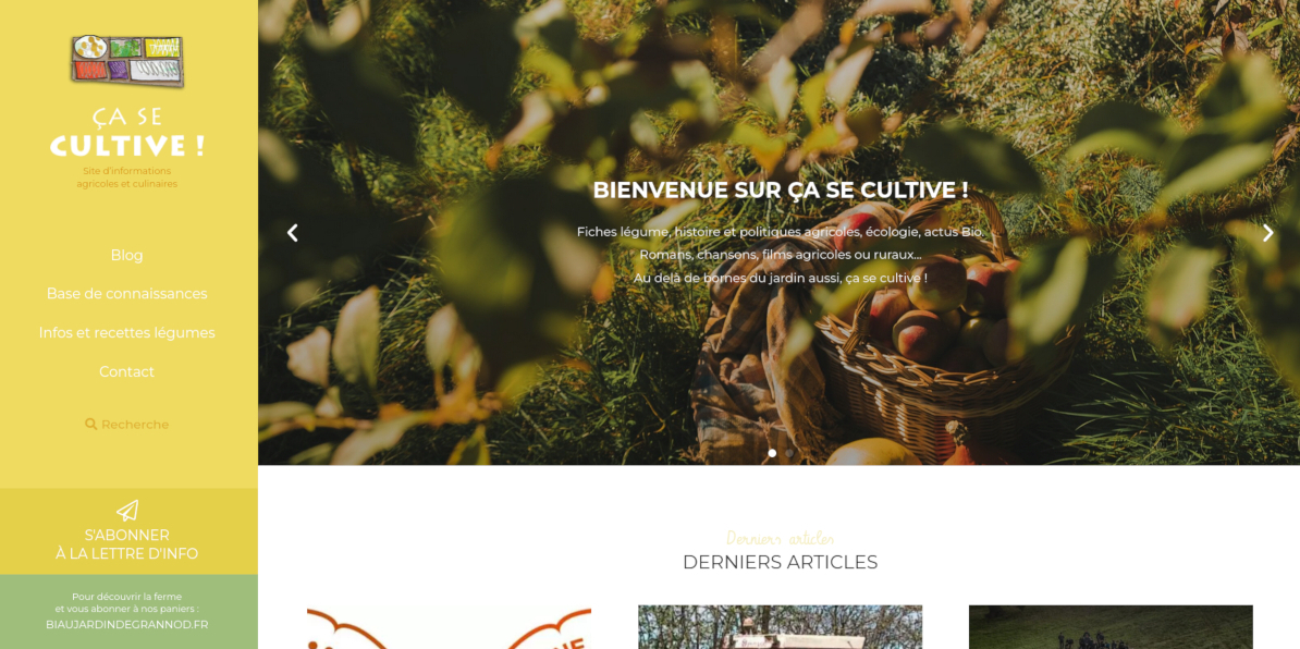 page accueil de notre site ça se cultive.FR