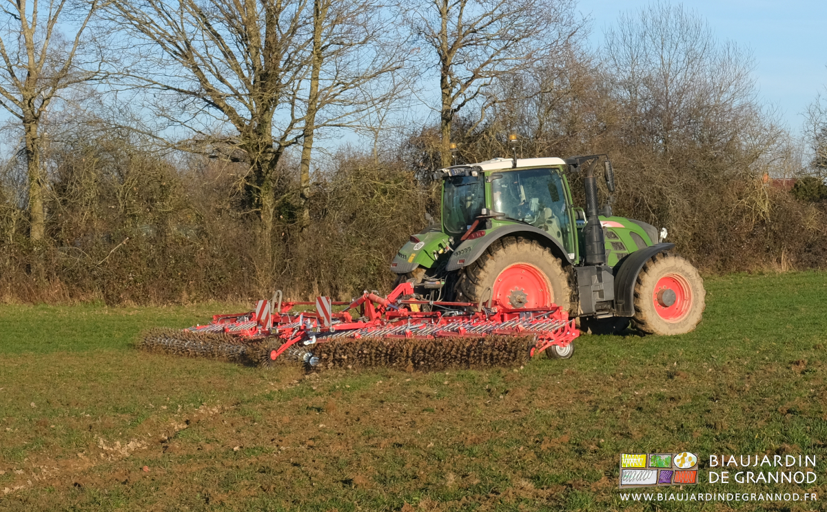 photo des disques inclinés munis de leurs dents métalliques