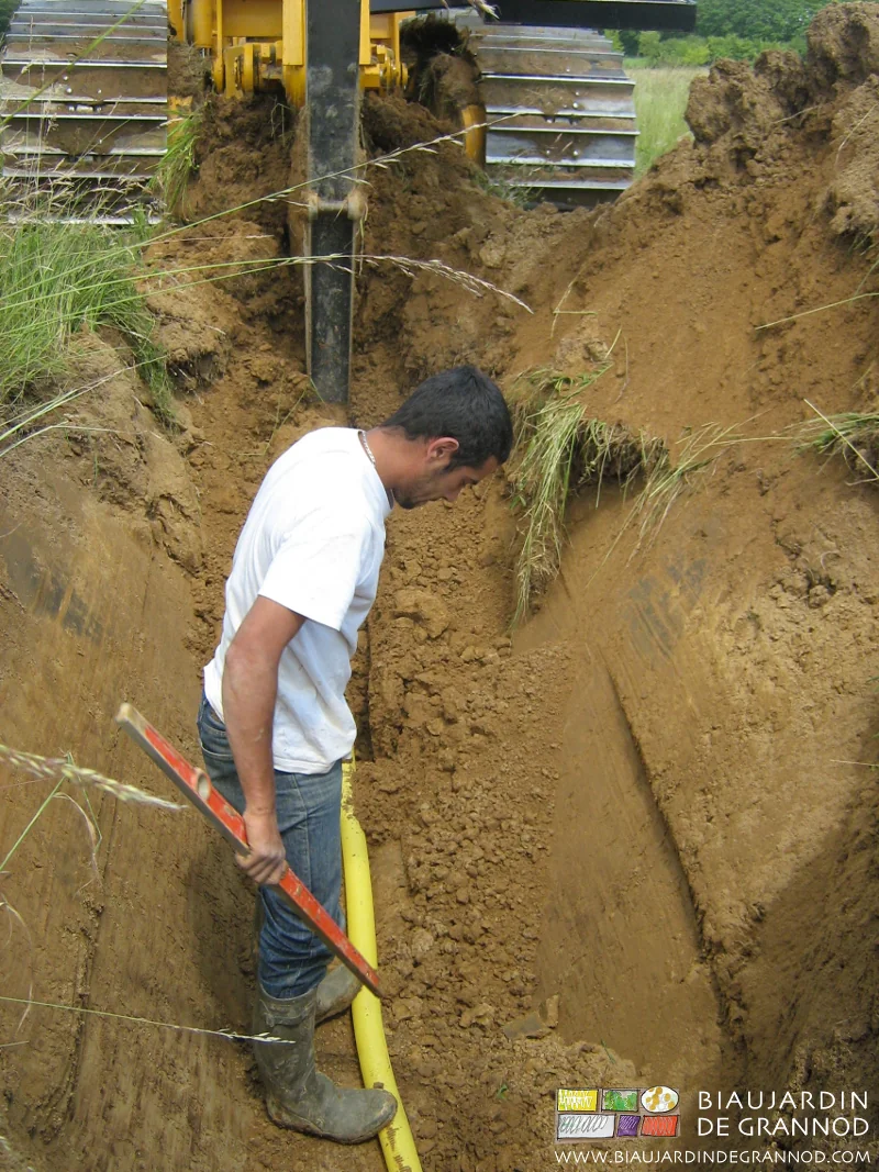 photo du réglage de départ d'un drain