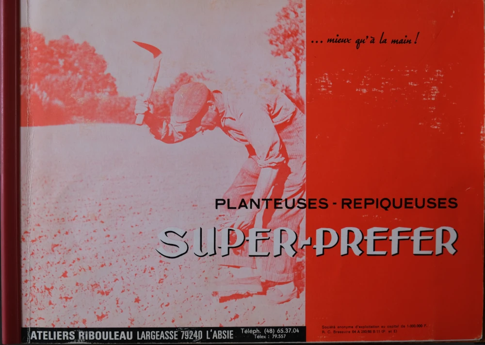 photo du catalogue années 1970 des planteuses Préfer