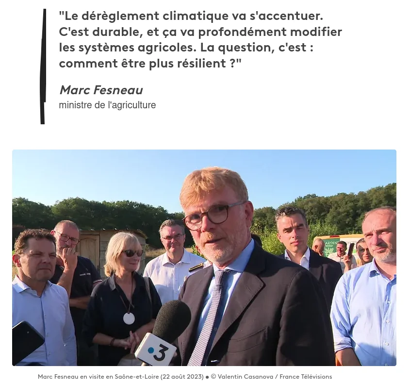 copie d'écran FR3 conclusion ministérielle par la question "comment être plus résilient ?"