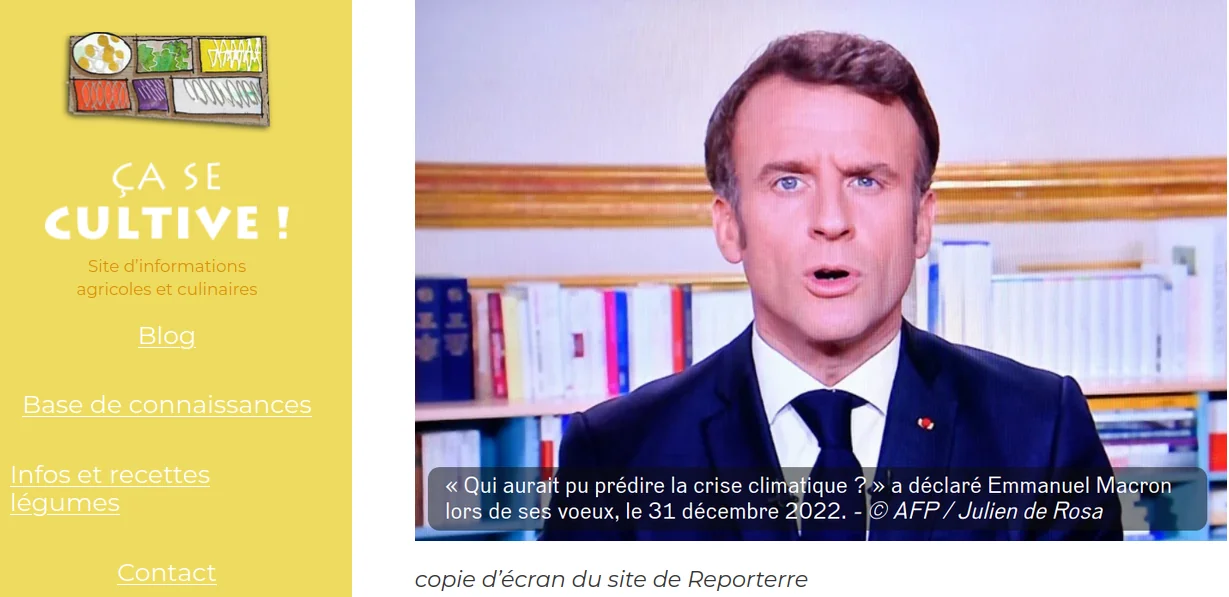 copie de notre site ça se cultive, vœux présidentiels 2023 qui aurait pu prédire la crise climatique