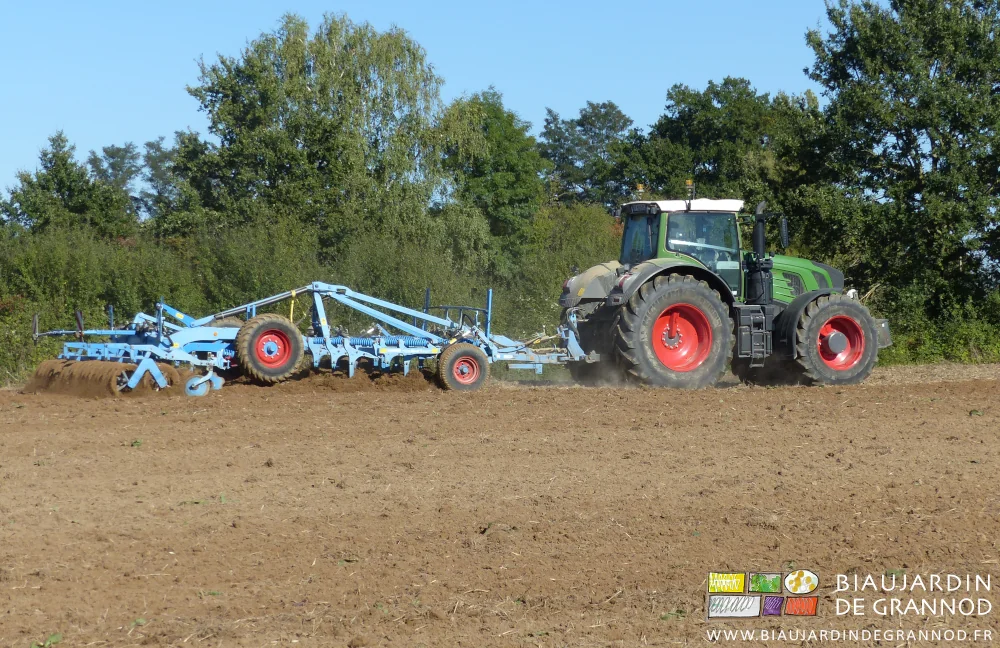 photo proche de l'outil à dents et disques de reprise superficielle
