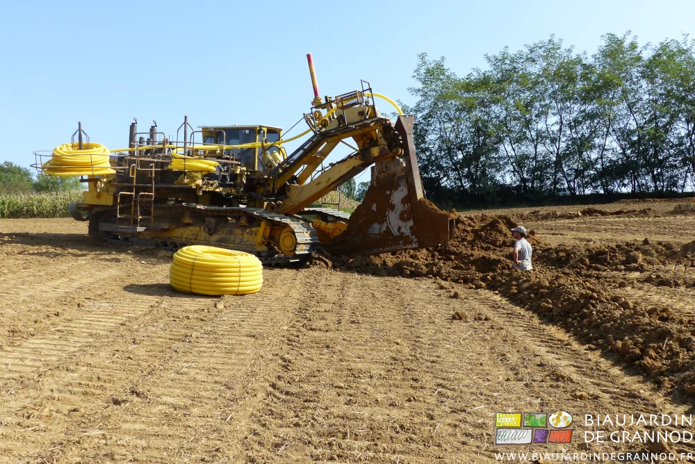 photo du suiveur guidant le positionnement de la dent incorporant le drain au sol
