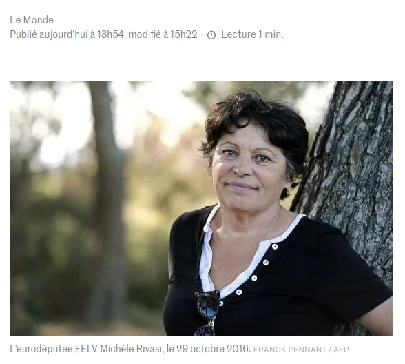 photo de Michèle Rivasi copie d'écran journal Le Monde