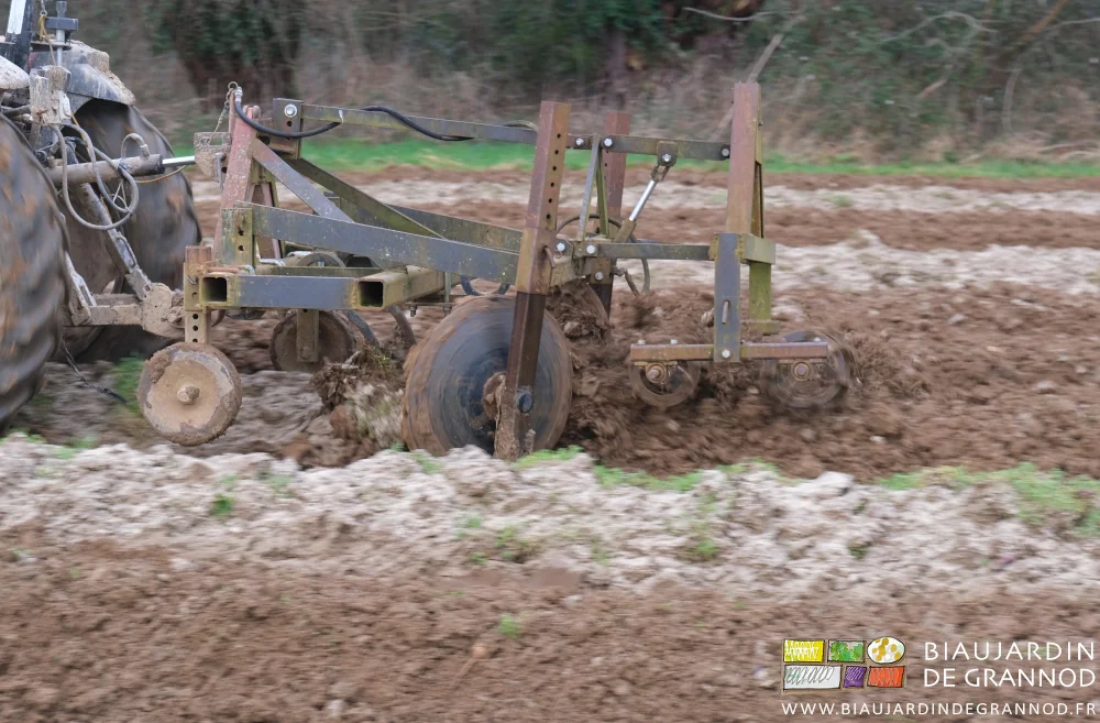 photo du cultibutte au travail tenu très en surface