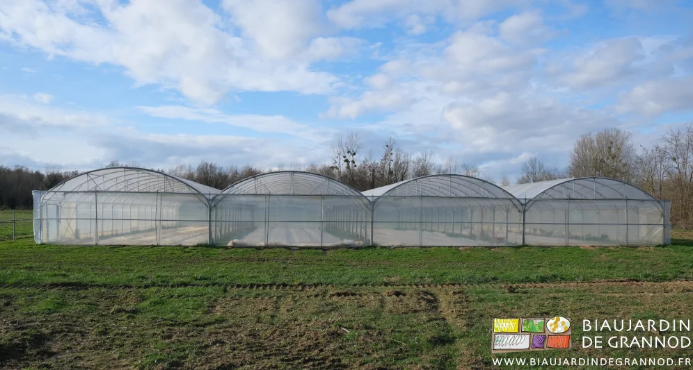 photo de la façade du quadri tunnel dont les 16 planches permanentes sont couvertes d'un voile non tissé