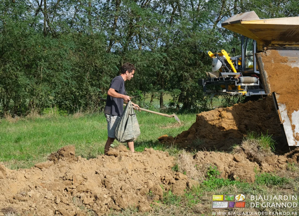 photo du ramassage des déchets de chantier