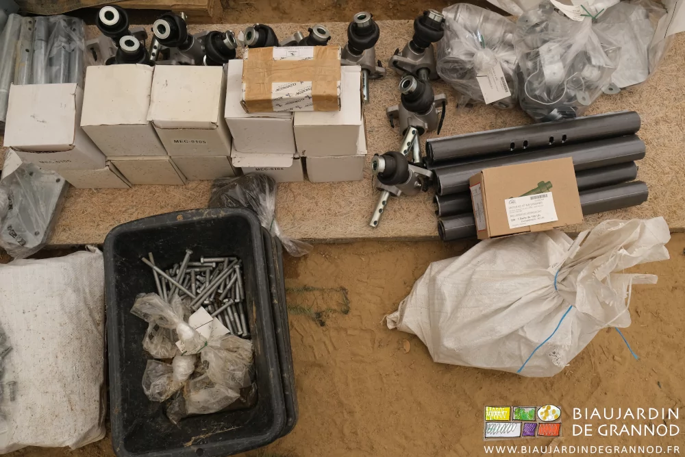 photo de la palette des pièces d'enroulement des aérations latérales