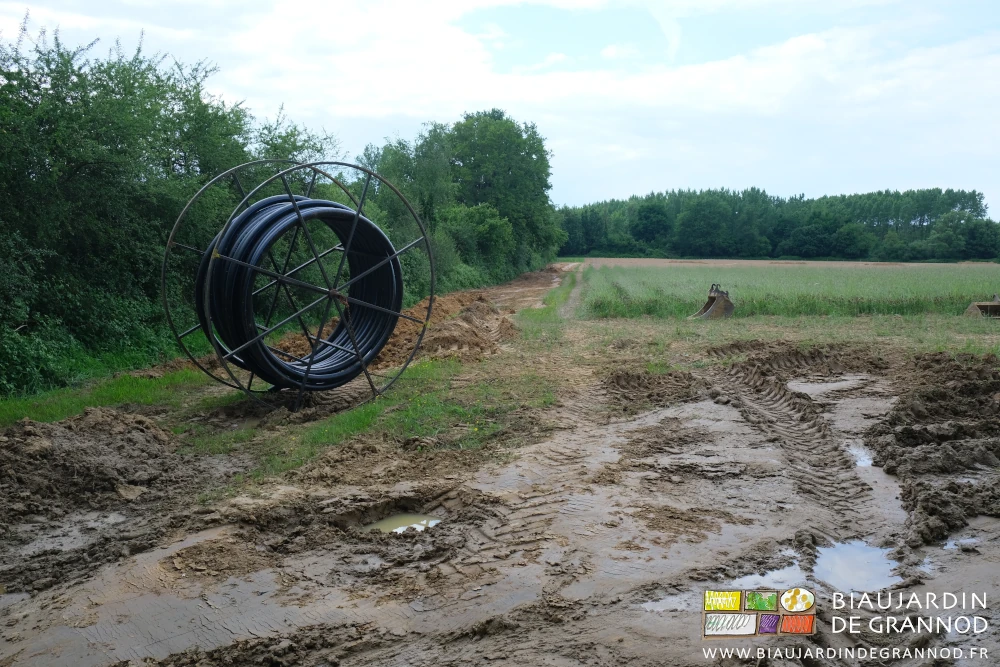 photo d'ensemble de la parcelle les tranchées refermées