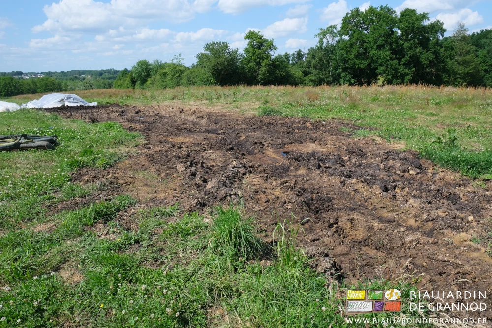 photo de l'emplacement du tas de compost