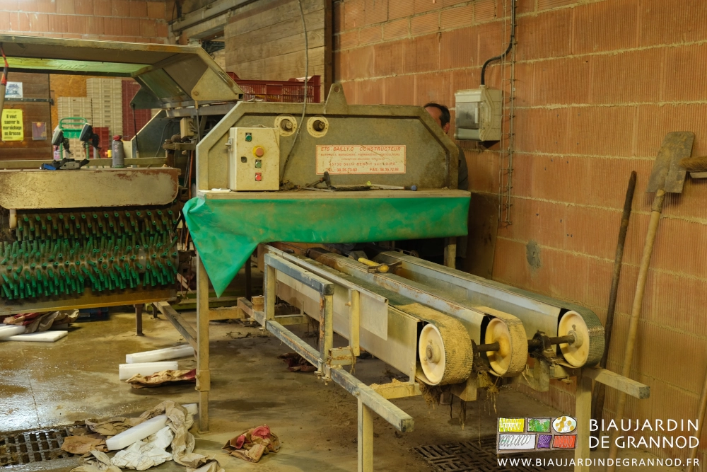 photo de Jean-Charles travaillant serré entre la laveuse et le mur du bâtiment