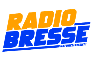 logo jaune d'or et bleu radio Bresse Naturellement